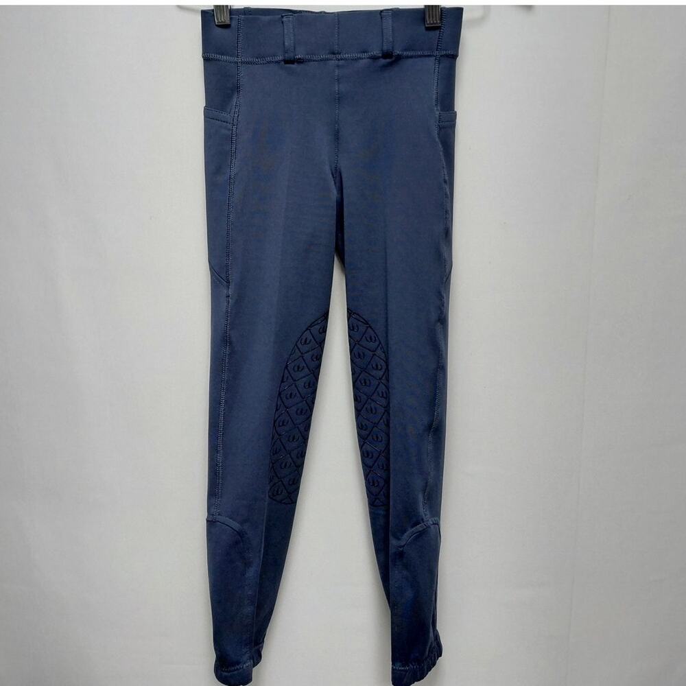 Ovation Aerowick SLC Riding Tights Blue Solid Knit Size 10